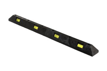 Ogranicznik parkingowy PVC 1750x150x120 mm czarny, odblask żółty