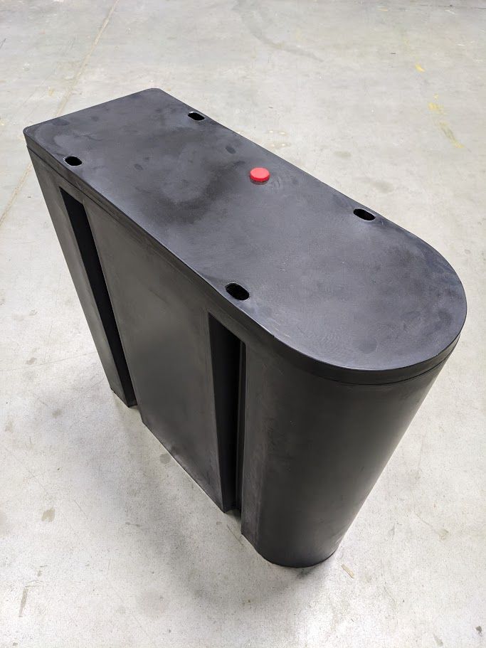 Gateway Ponton, Y-Bom ohne Profilaufnahme, schwarz, 190 Liter, PE