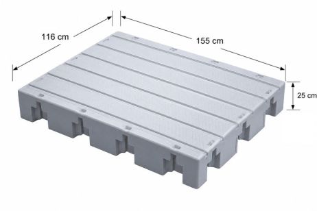 Modular dock - basic modul - 116 x 155 x 25 cm