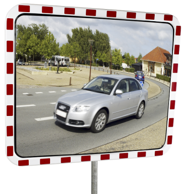 Lustro uniwersalne TM z polikarbonatu U-18b  80 x 100 cm odblaskowe