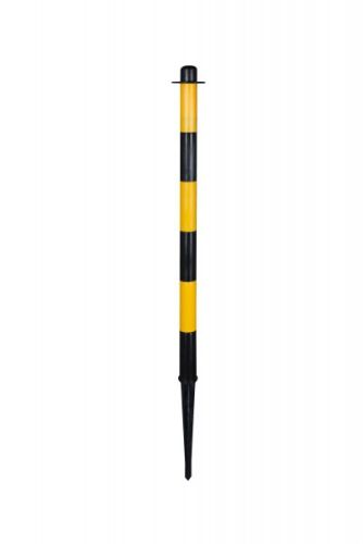 Słupek do łańcucha 90 cm - żółto/czarny - wbijany