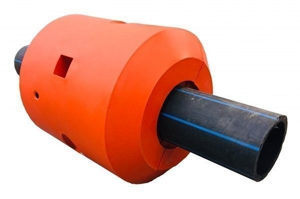 Cable float / pipe float 180 mm, orange, 60 liters, PE