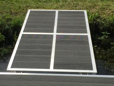 Pomost aluminiowy 3 m x 1,5 m z poszyciem drewnianym