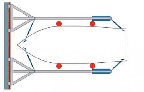 Pływak 60x40x61 Y-bom niebieski + łączniki ze stali nierdzewnej