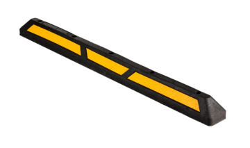 Rubber Parking Stopper 1800x150x100 mm, yellow tape