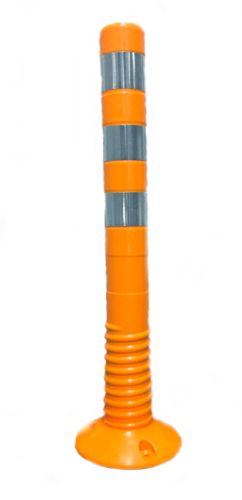 Flexible post 750 mm - tangerine, white tape