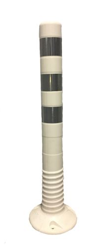 Słupek elastyczny 750 mm - biały taśma biała