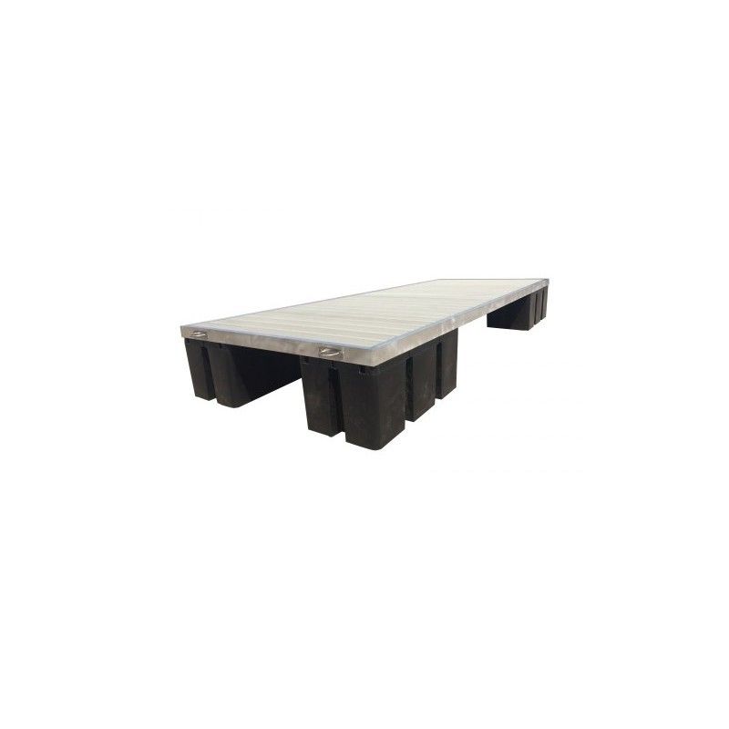 Pływak pomostowy 200l (czarny) 100 cm x 50 cm x 42 cm