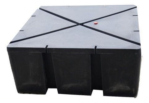 Pływak pomostowy 420l (czarny) 100 cm x 100 cm x 42 cm