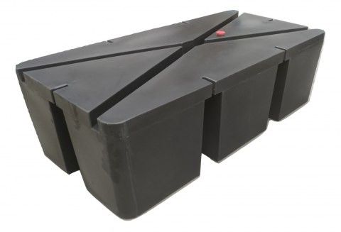 Pływak pomostowy 200l (czarny) 100 cm x 50 cm x 42 cm