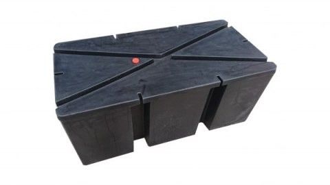 Pływak pomostowy 200l (czarny) 100 cm x 50 cm x 42 cm
